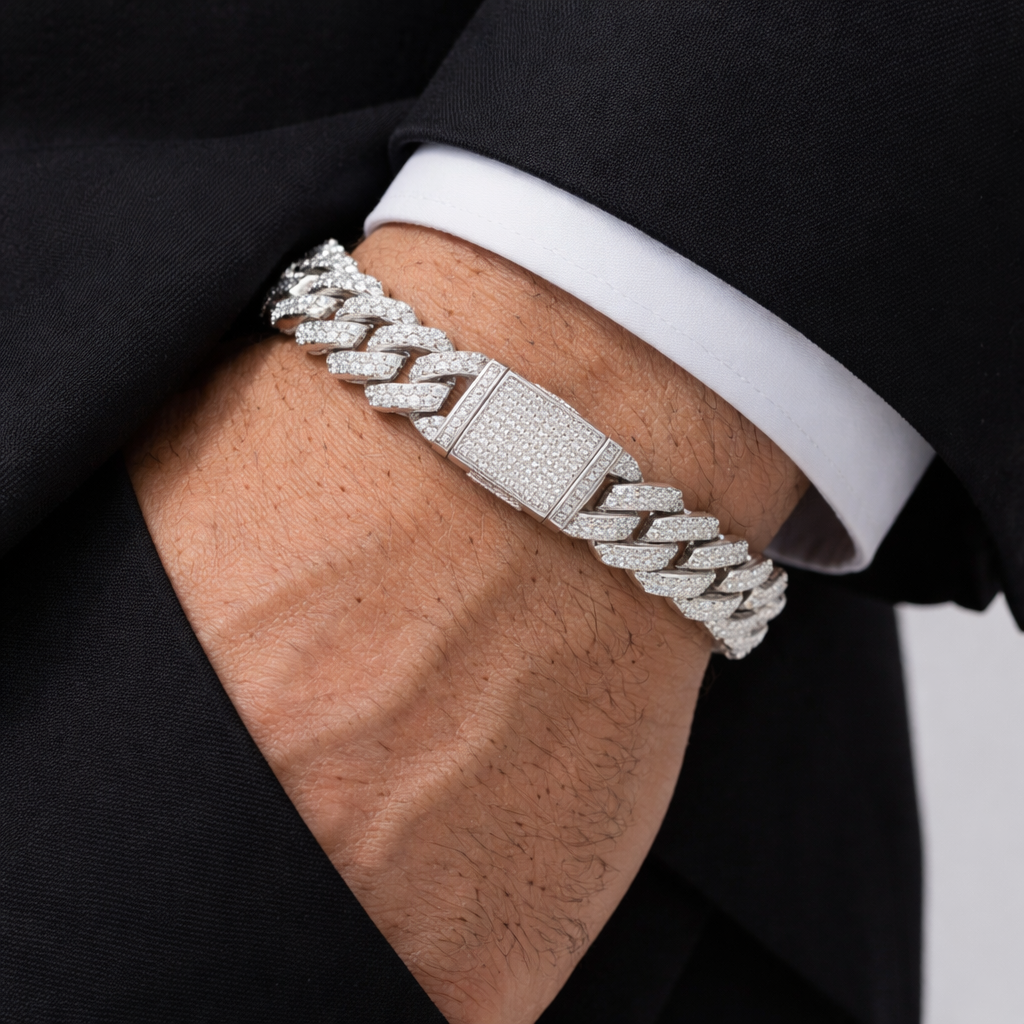 Bracelet Iced - Argent Massif