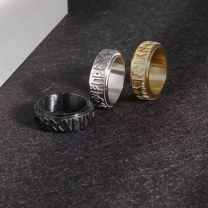 Bague Rotative Rune — Un Bijou au Style Mystique