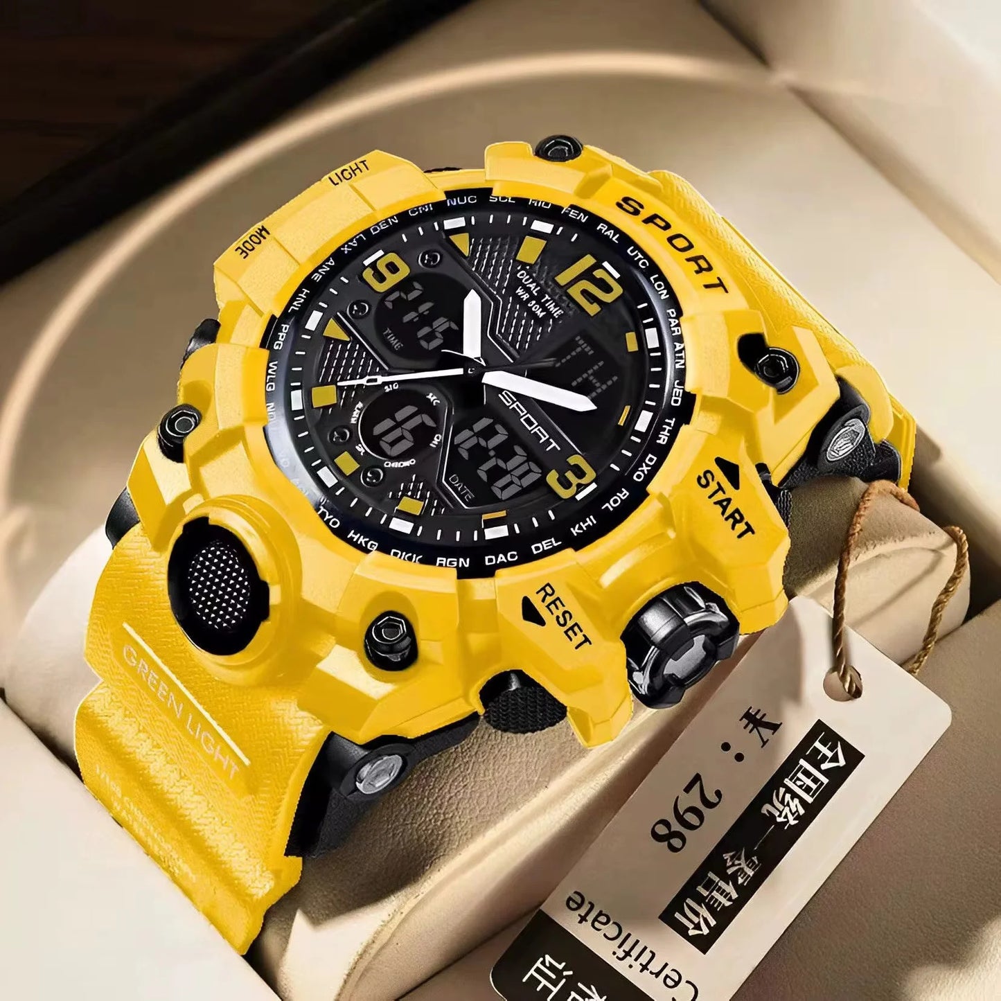 Montre sport jaune