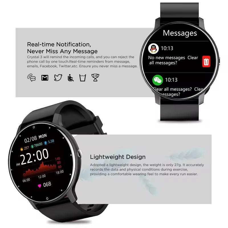 Nova Active – Smartwatch élégante avec fréquence cardiaque et suivi d’activité